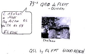 La carte QSL de 