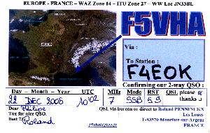 La carte QSL de 