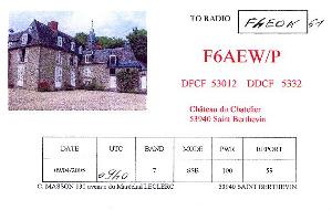 La carte QSL de 